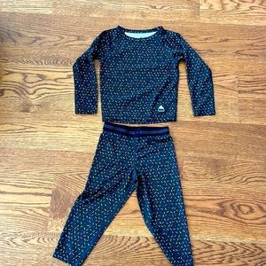 Burton size 2T dry ride base layer set. Black sprinkles design. Never worn.